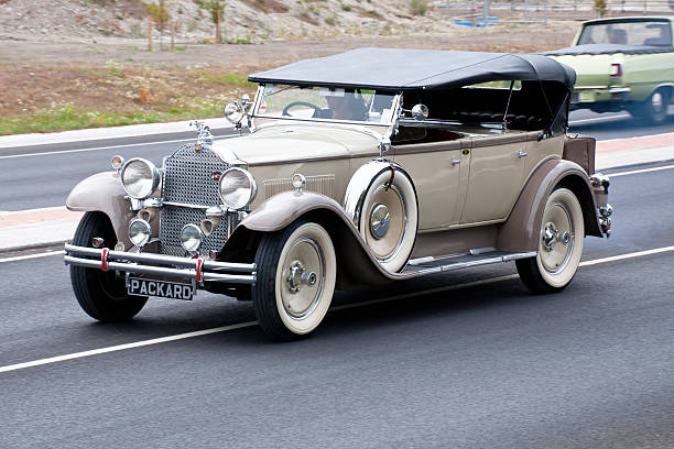 packard phaeton modello 640 dal 1929 - obsolete status car convertible sedan foto e immagini stock