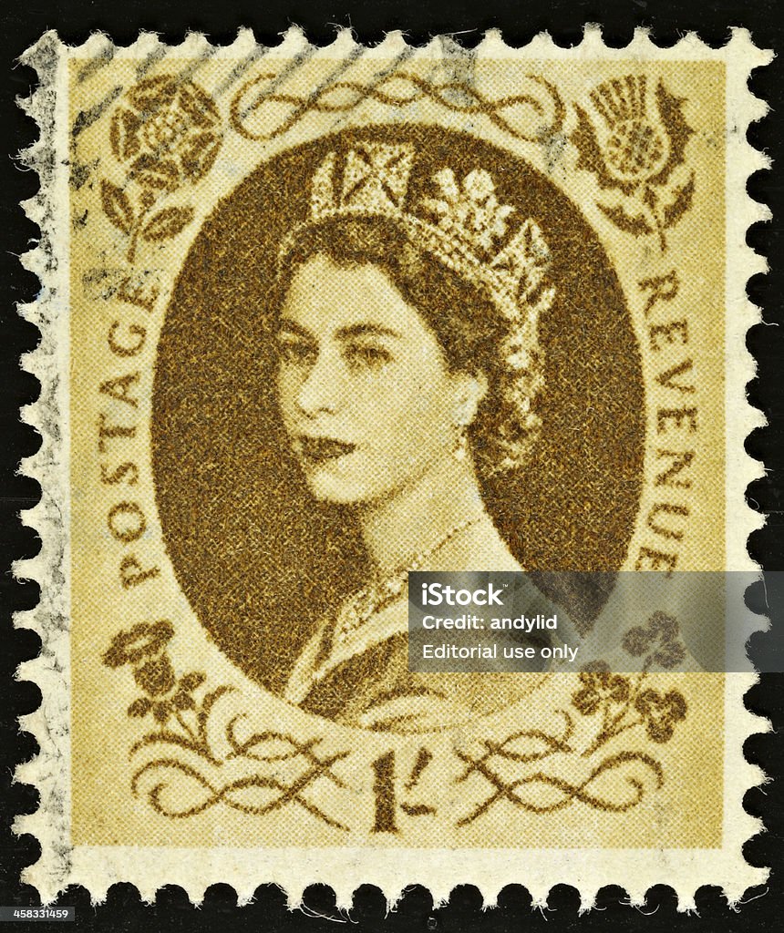 British Vintage Reina Isabel Ii Sello Postal Foto De Stock Y Más Banco