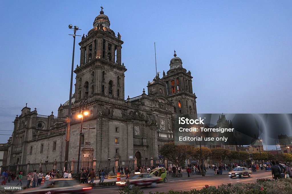 Catedral da cidade do México - Royalty-free Anoitecer Foto de stock