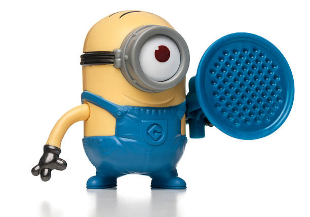 Miami, USA - July 22, 2013: Stuart Blaster Minion McDonalds happy meal toy. This is a plastic toy sold as part of the McDonald's Happy Meals.