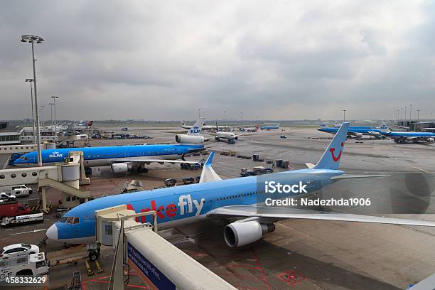 Planes At Schiphol Stock Photo - Download Image Now - Aerospace Industry, Air Vehicle, Airplane