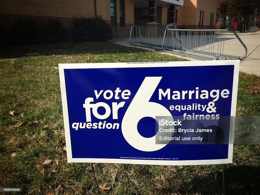 Question 6 Gay de mariage dans le Maryland - Photo de Conflit libre de droits