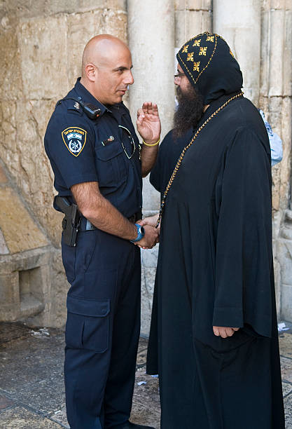 policeman 、牧師 ストックフォト