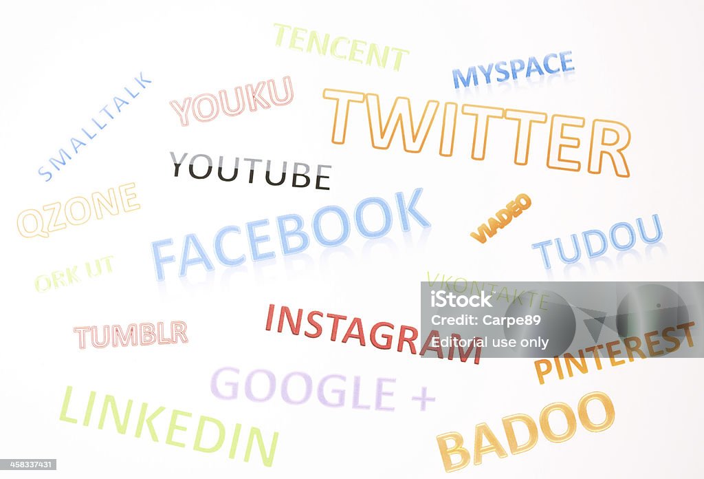 Social Networking Milan, Italy - July 14, 2013: List of major social networks in the world. A social network consists of any group of individuals connected together by different social ties. Google - Brand-name Stock Photo