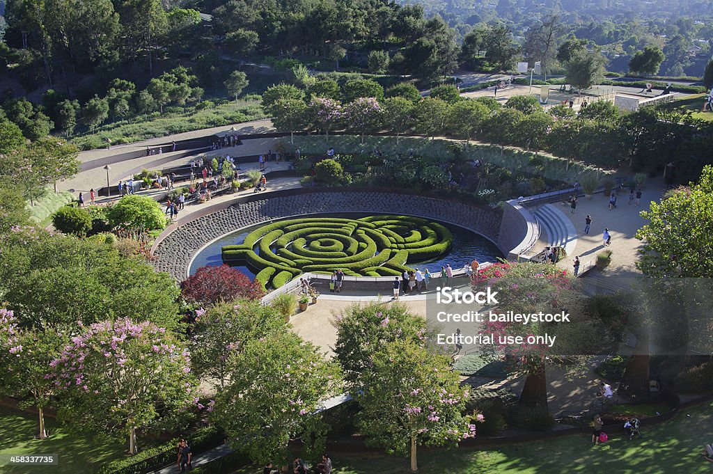 Jardin Central au Getty - Photo de Getty Center libre de droits