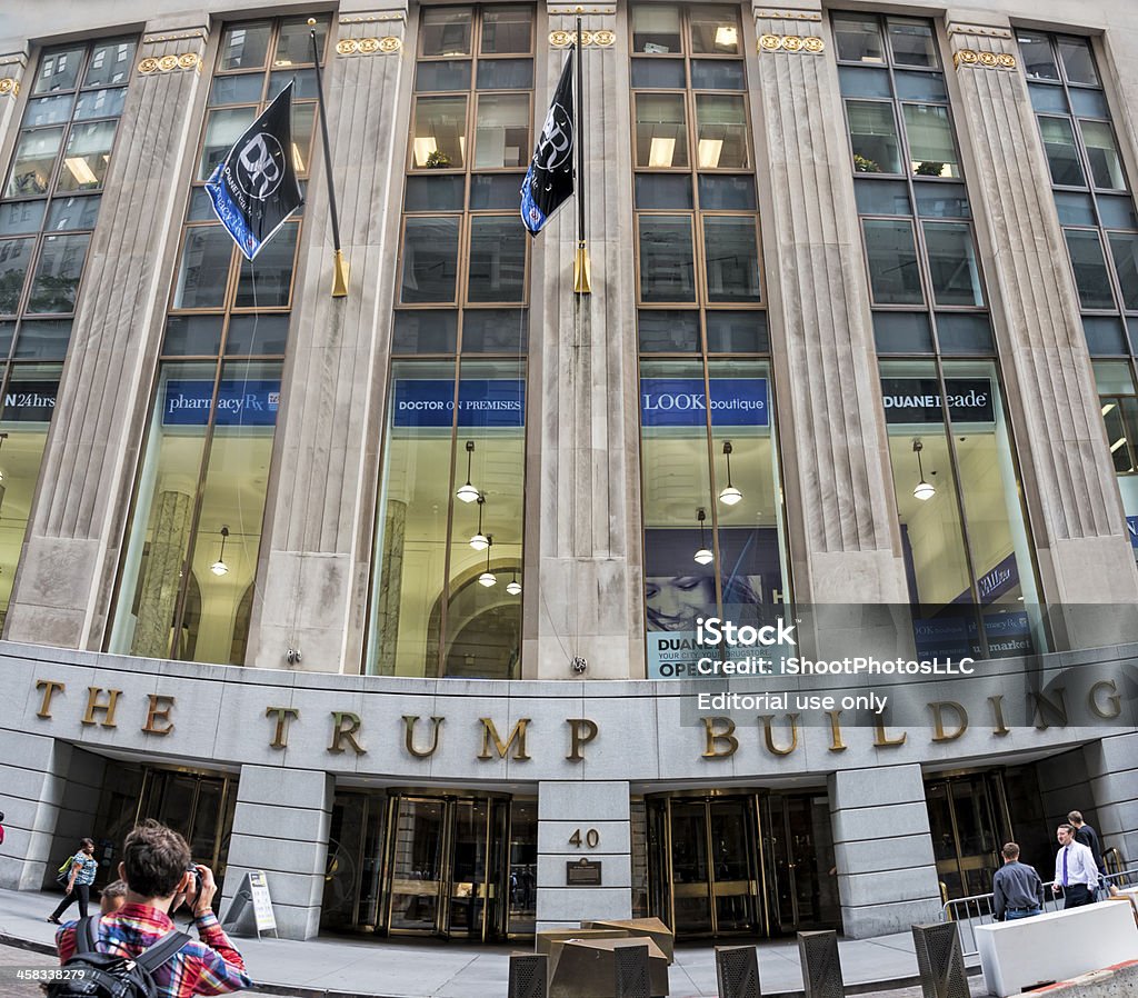 Trump Gebäude auf der Wall Street - Lizenzfrei Bankenviertel Stock-Foto