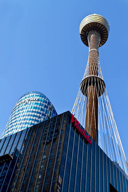 tour de sydney - sydney australia australia new south wales lookout tower photos et images de collection