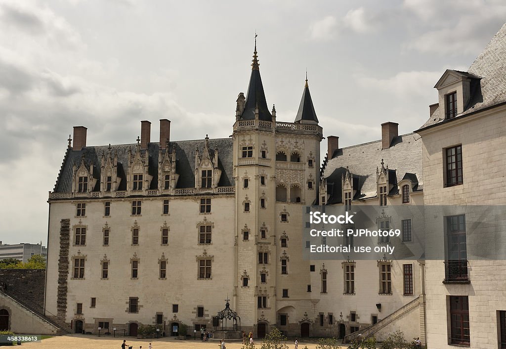 Nantes - The Castle of Brittany Dukes Nantes, France - August 20, 2011: Internal view of Square of Castle of Brittany Duke's. The castle now houses The Nantes History Museum. Chateau Ducal Stock Photo