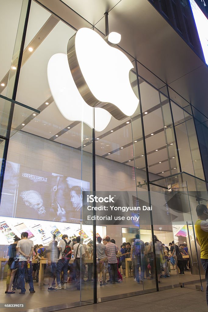 Apple Store em Nanjing Road - Foto de stock de China royalty-free