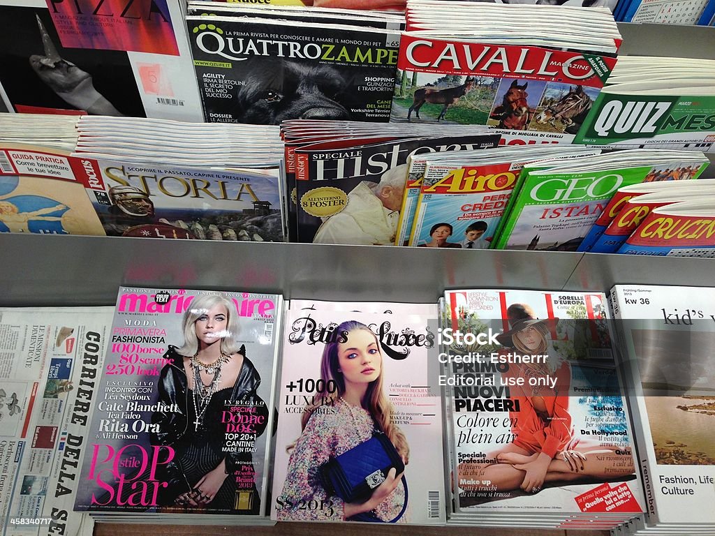 Beliebte italienische Zeitschriften - Lizenzfrei Vogue Magazine Stock-Foto