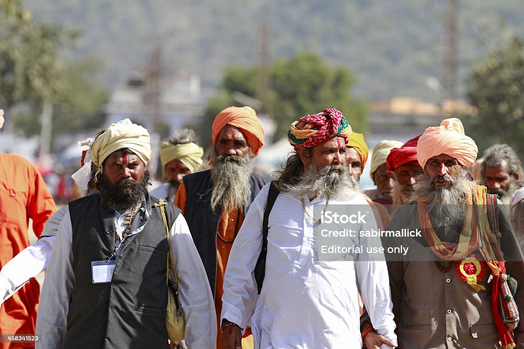 sadhus na Índia Pushkar - Royalty-free Andar Foto de stock