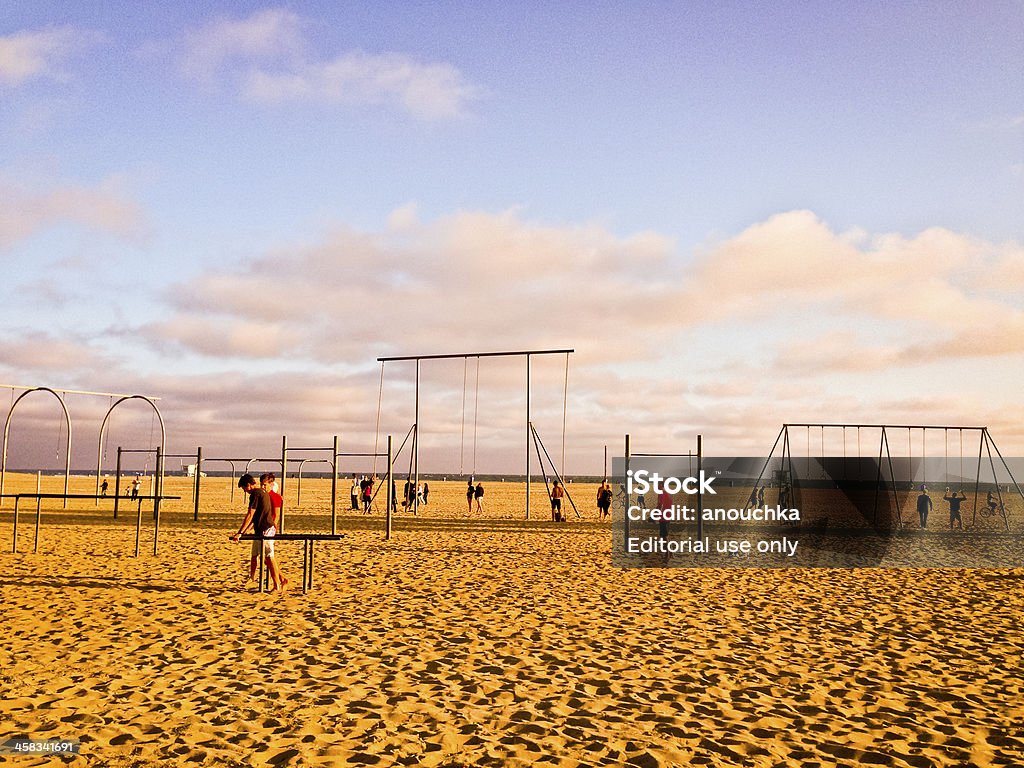 Pessoas exercitar na Praia Muscle, Santa Monica - Royalty-free Ao Ar Livre Foto de stock