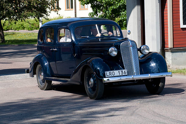chevrolet 195 un nel 1936 - vehicle door vintage car collectors car sedan foto e immagini stock