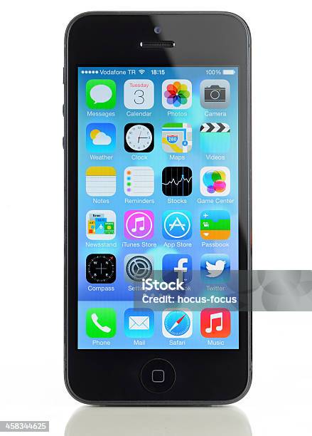新しい Apple Ios 7 登録の Iphone 5 動作システム - iPhoneのストックフォトや画像を多数ご用意 - iPhone, アイコン, アップルコンピュータ