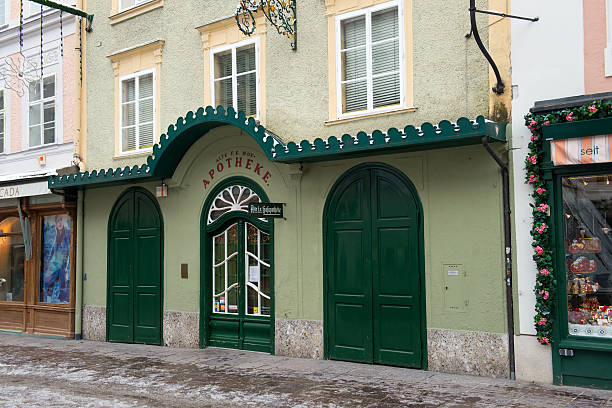 The oldest apotheke(drugstore) in Salzburg stock photo