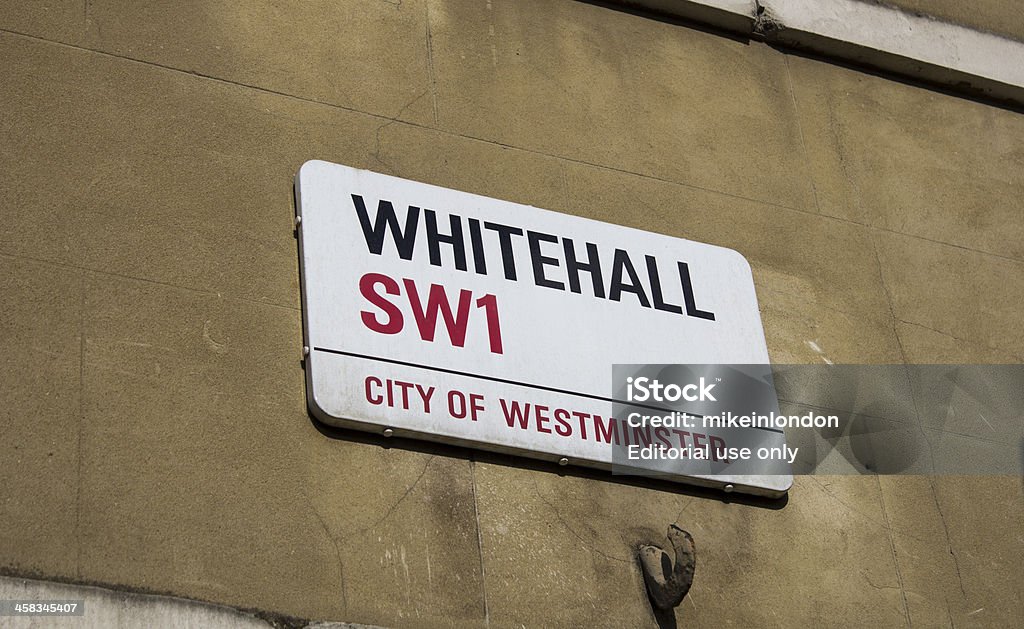 Whitehall sinal - Royalty-free Branco Foto de stock