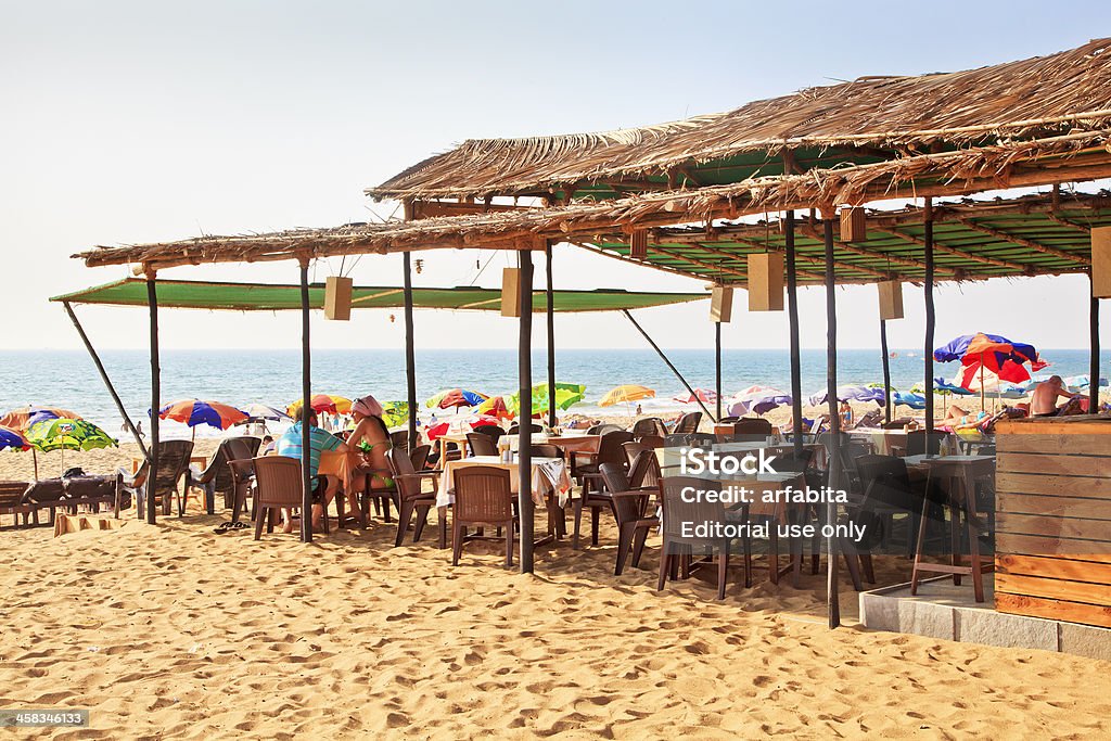 Catering Barraca Goa Praia na Índia - Royalty-free Ao Ar Livre Foto de stock