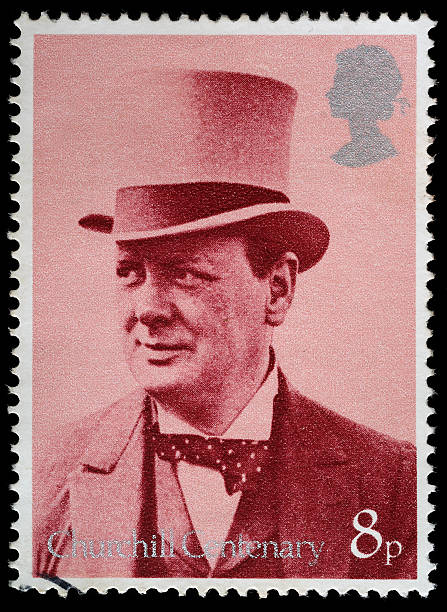 winston churchill briefmarke - winston churchill stock-fotos und bilder