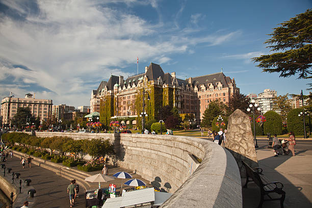 The Fairmont Empress Hotel, em Victoria - foto de acervo