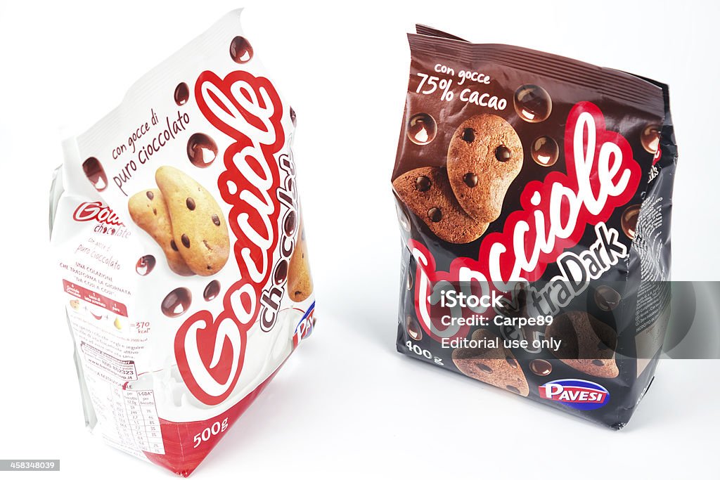 Gocciole pavesi entworfen auf weißem Hintergrund - Lizenzfrei Chocolate Chip Stock-Foto