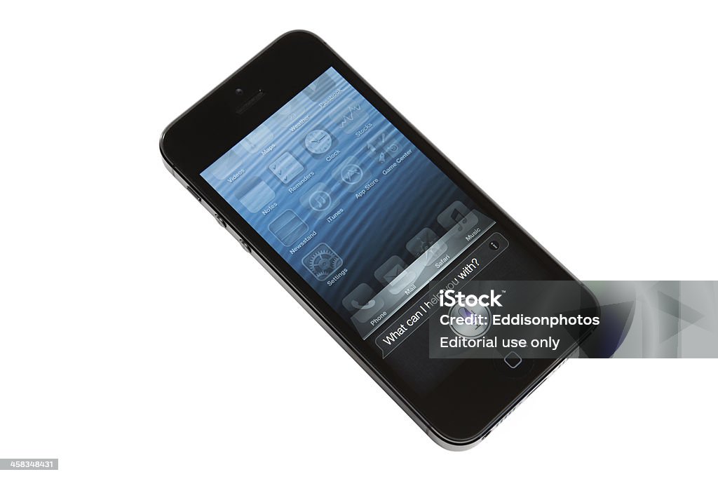 Siri application iPhone 5 - Photo de Apple Incorporated libre de droits