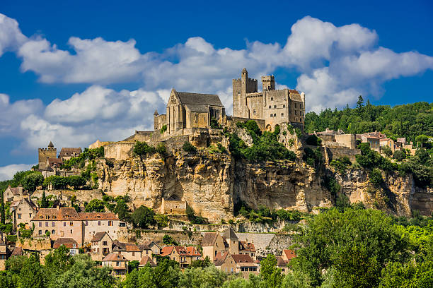 Castle of Beynac France stock photo