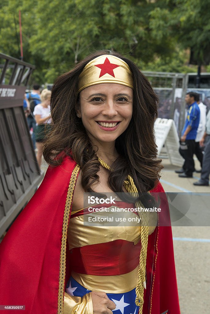 Wonder woman in Comic-Con 2013 - Foto stock royalty-free di Wonder Woman