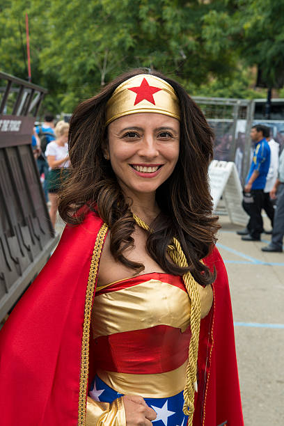 Wonder woman at Comic-Con 2013 stock photo
