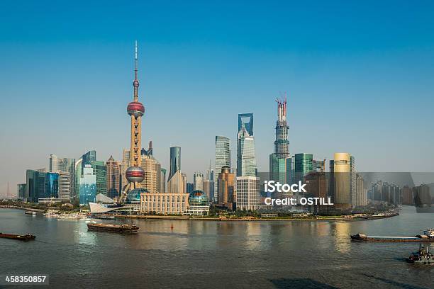 Pudong Panoramę Szanghaju W Chinach - zdjęcia stockowe i więcej obrazów Architektura - Architektura, Azja, Bez ludzi