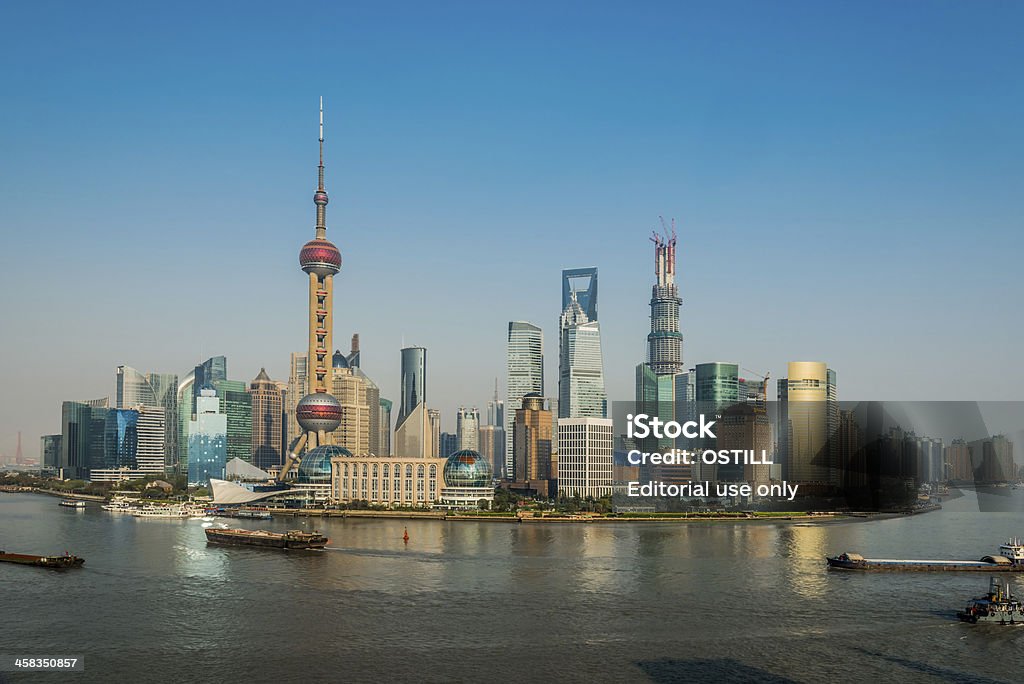 pudong skyline Xangai, china - Royalty-free Ao Ar Livre Foto de stock