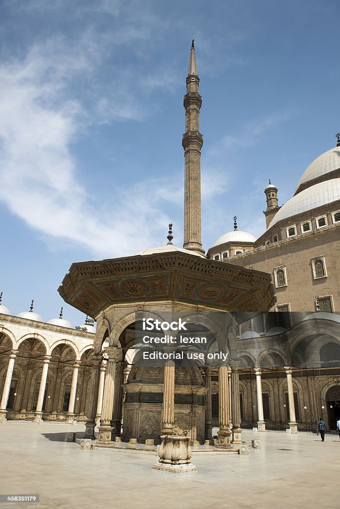 Mosque of Muhammad Ali Cairo, Egypt - May 8, 2013: The Saladin Citadel - the Mosque of Muhammad Ali (Alabaster Mosque), Egypt. Every day many peoples visited the famous mosque as tourists or prayer. Africa Stock Photo