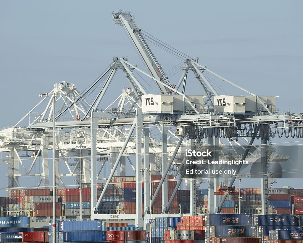 Container Hafen von Long Beach - Lizenzfrei Anlegestelle Stock-Foto