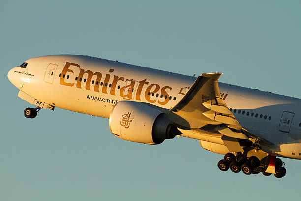 Emirates Airlines Boeing 777 stock photo