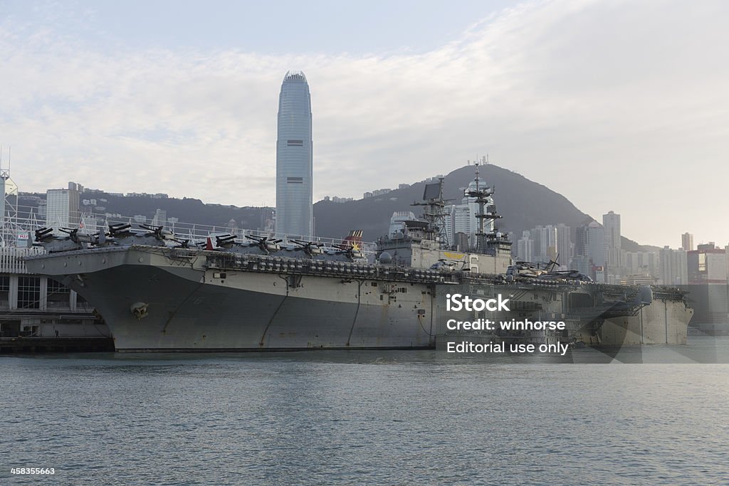 Nos veículos Anfíbios ataque navio USS Bonhomme Richard (LHD - 6) - Royalty-free China Foto de stock