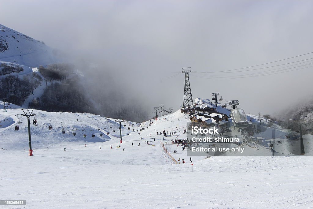 À la station de Ski CERRO CATEDRAL au-dessus des nuages (Horizontal composition) - Photo de Bariloche libre de droits