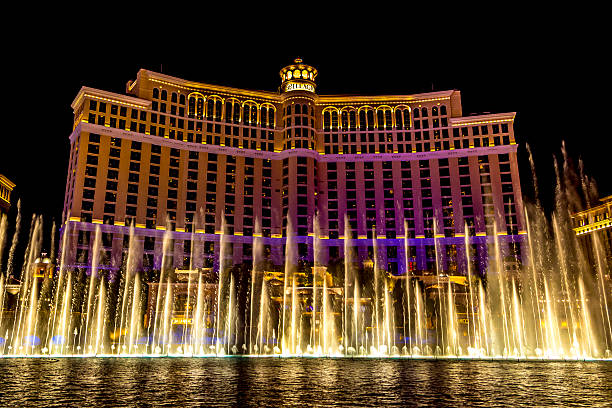 Fountains of Bellagio: Las Vegas lusury casino and resort stock photo