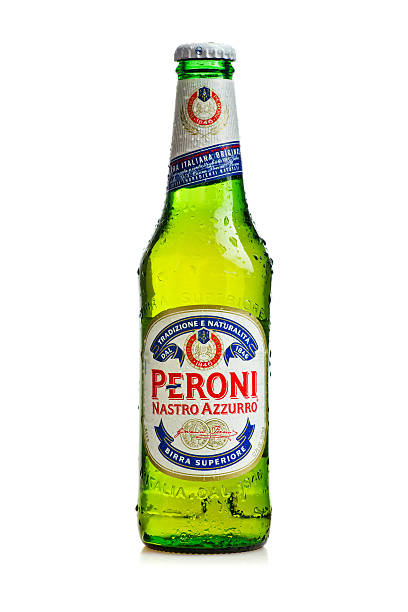 Peroni Beer Bottle studio shot stock photo