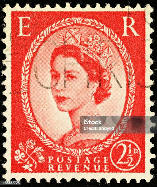 Photo libre de droit de Vintage Britannique Reine Elizabeth Ii Timbreposte banque d'images et plus d'images libres de droit de Elisabeth II