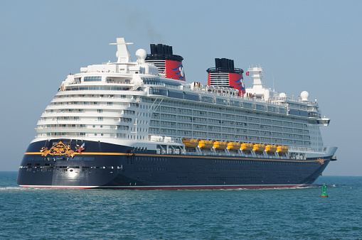 Port Canaveral, Florida, USA - May 8, 2011: Disney Cruise Line's &amp;amp;amp;amp;amp;amp;amp;quot;Disney Dream&amp;amp;amp;amp;amp;amp;amp;quot; heads to sea from Port Canaveral. The ship was put into service in 2011.