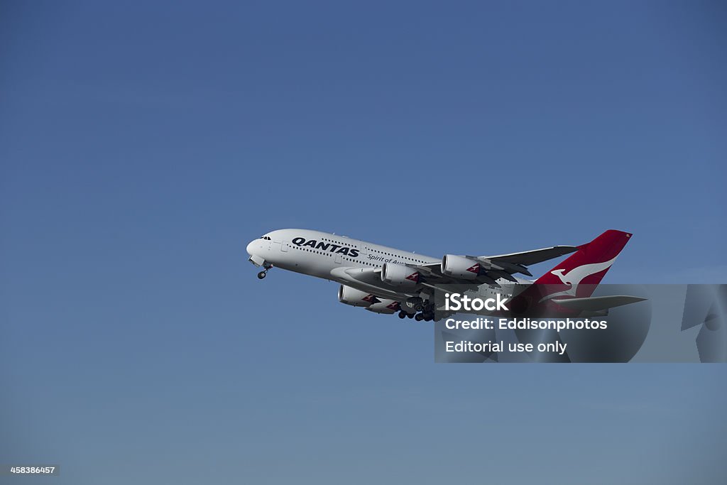 Qantas A380 - Zbiór zdjęć royalty-free (Qantas)