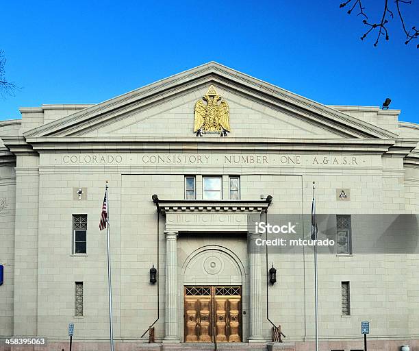 Photo libre de droit de Denver Colorado Étatsunis Masonic Temple banque d'images et plus d'images libres de droit de Aigle - Aigle, Antique, Bâtiment vu de l'extérieur