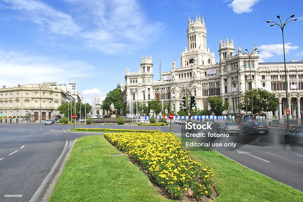Площадь Сибелес в Мадриде - Стоковые фото Madrid Main Post Office роялти-фри