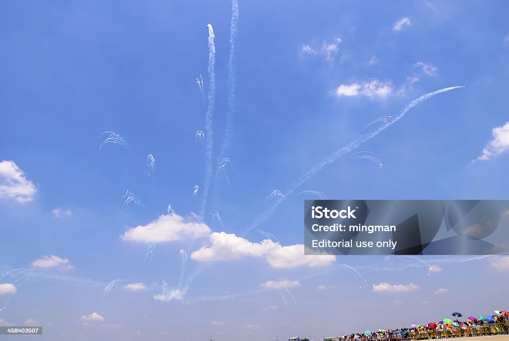 Breitling equipa a jato no céu real - Royalty-free Asa de aeronave Foto de stock