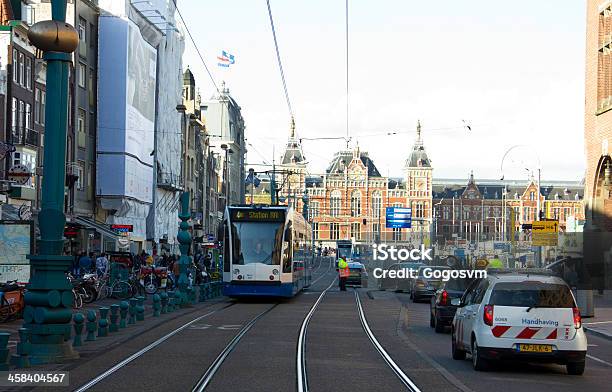 Амстердама Трамвай — стоковые фотографии и другие картинки Амстердам - Амстердам, Архитектура, Асфальт