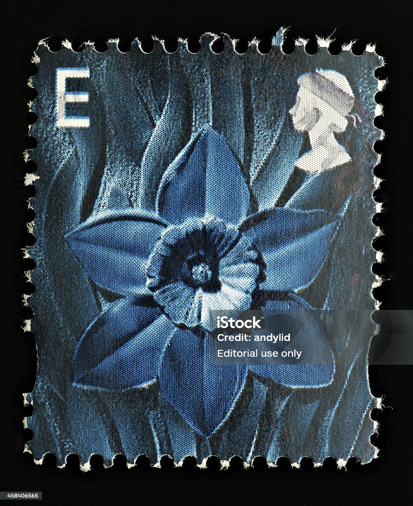 Galles Francobollo postale - Foto stock royalty-free di Blu