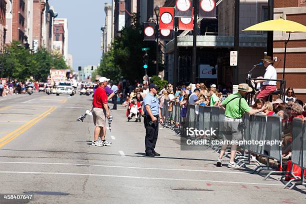 Saint Louis 4th Of July Parade Police Presence Stock Photo - Download Image Now - Color Image, Crime, Day