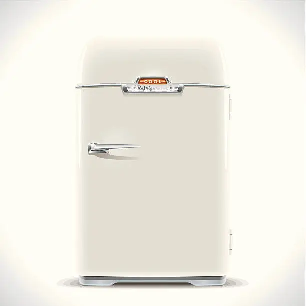 Vector illustration of Old Refrigerator