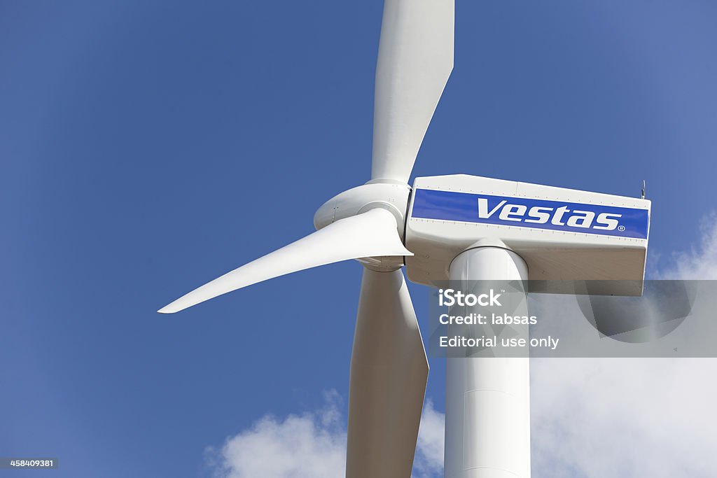 Windkraftanlage von dänische Unternehmen Vestas. - Lizenzfrei Blau Stock-Foto