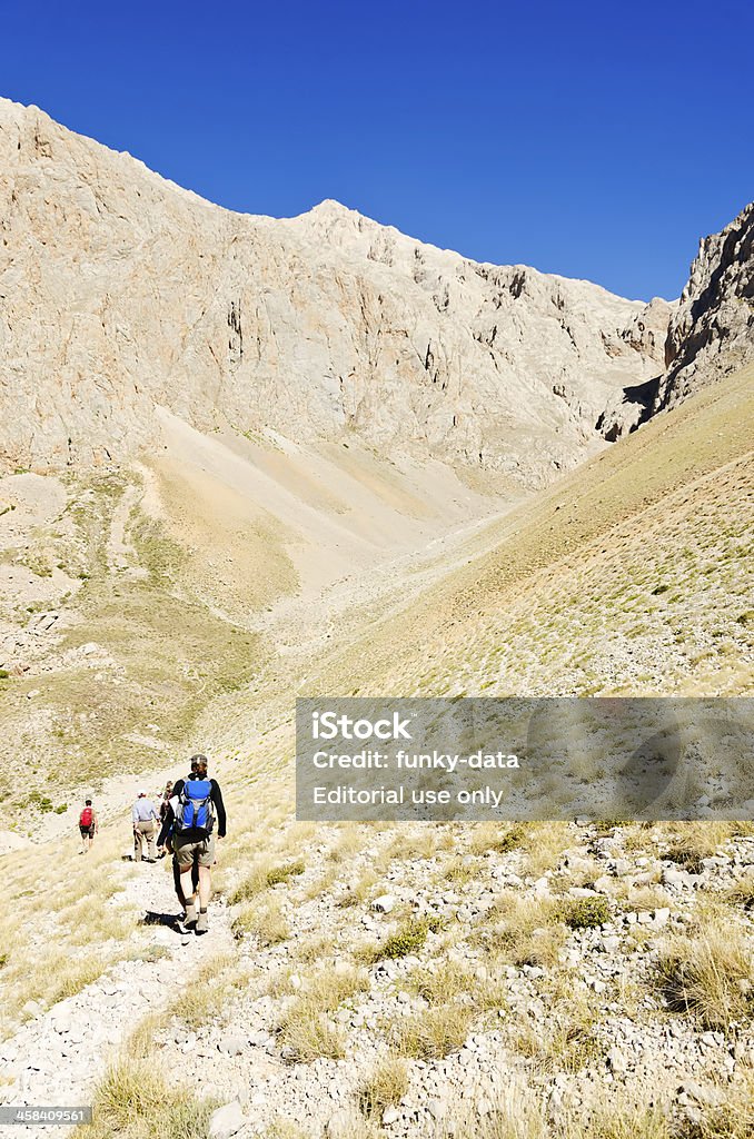 Wanderer zu Fuß in Aladaglar - Lizenzfrei Anatolien Stock-Foto