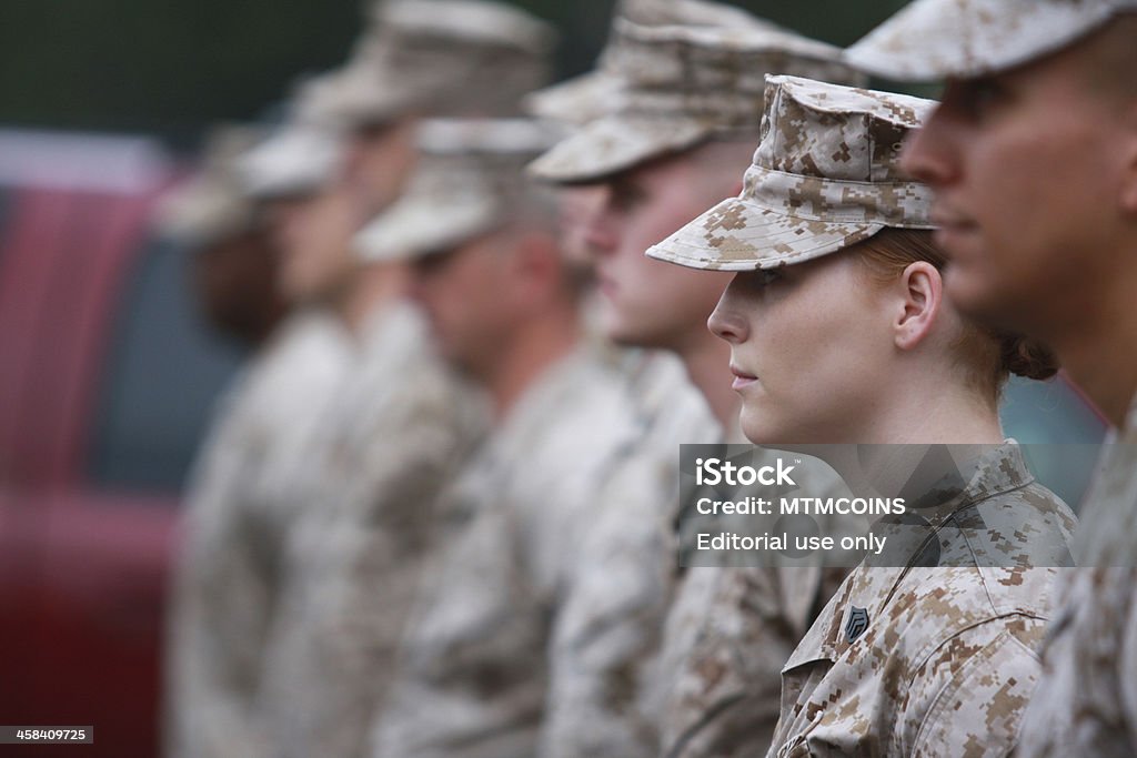 Femme Marine personnel Sergent - Photo de Groupe d'objets libre de droits